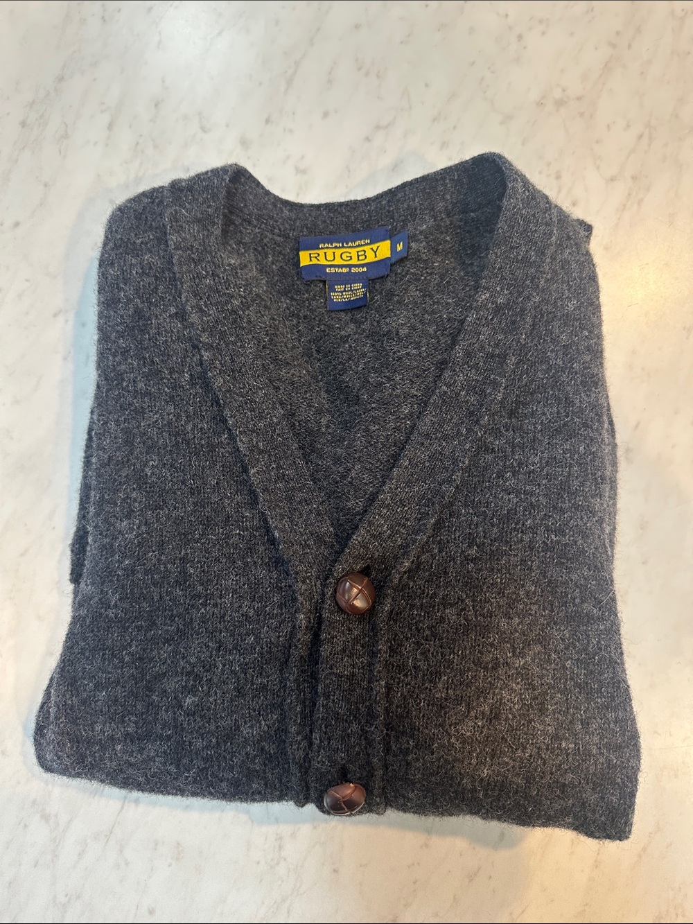 Ralph Lauren Rugby Dark Charcoal Button-Front Cardigan - Picture 6 of 6